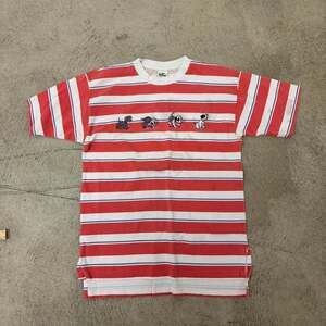 Vintage Disney 101 Dalmatians Striped Graphic Tee Shirt - Medium
